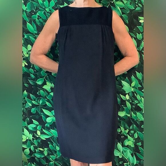 🖤 Taylor Black Sleeveless Dress – Smocked Bodice, Empire Waist – Size 6 - Picture 5 of 7